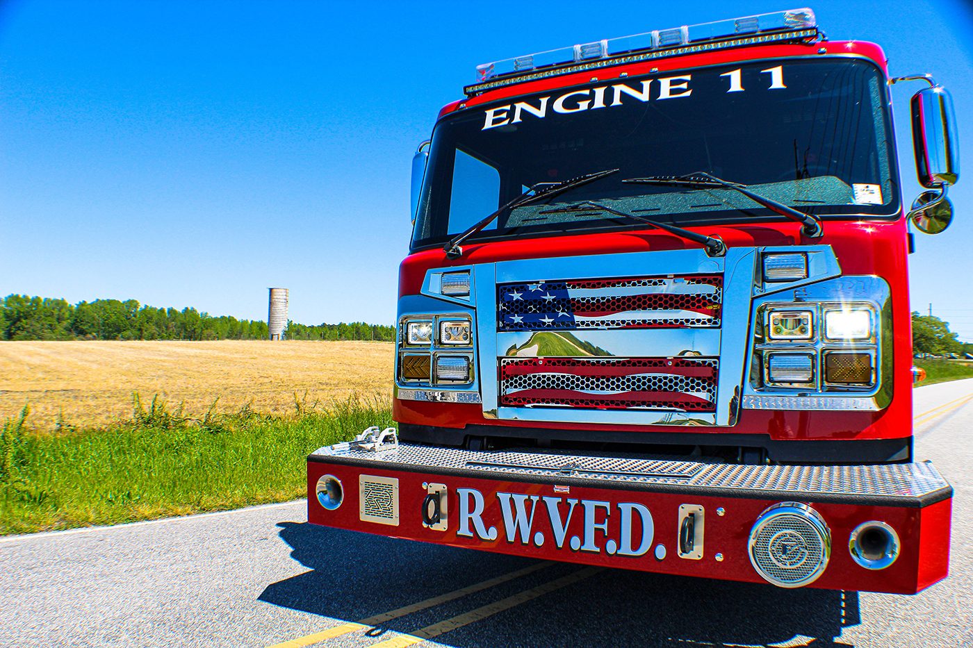 Image of the front of RWVFD's truck